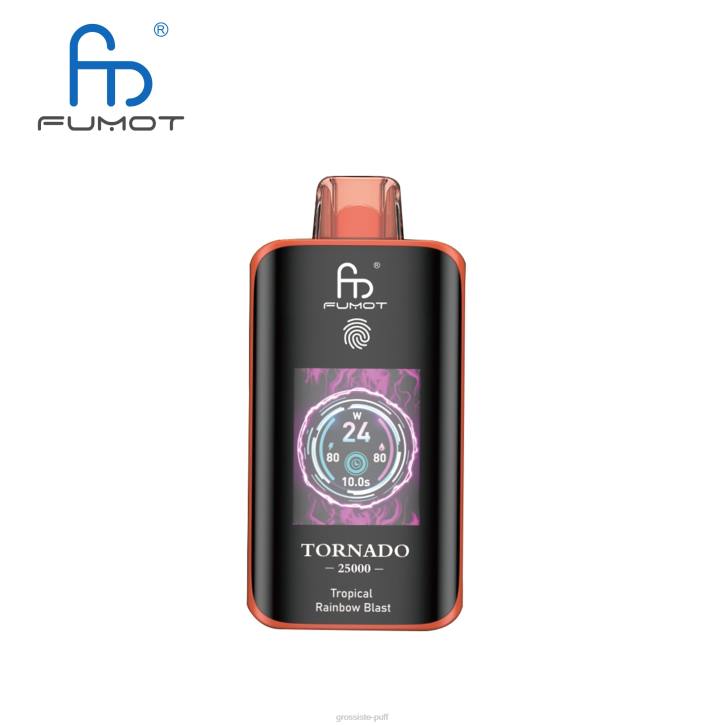 Fumot Tornado 25000 Disposable Vape Tropical Rainbow Blast D06T13 Fumot Tornado 25000 Disposable Vape Tropical Rainbow Blast D06T13