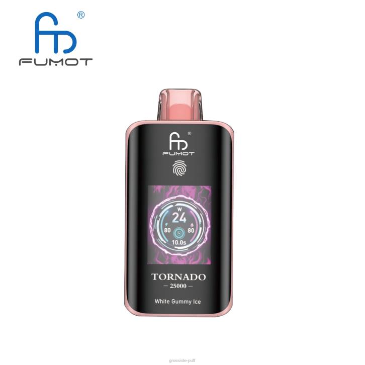 Fumot Tornado 25000 Disposable Vape White Gummy Ice D06T14 Fumot Tornado 25000 Disposable Vape White Gummy Ice D06T14