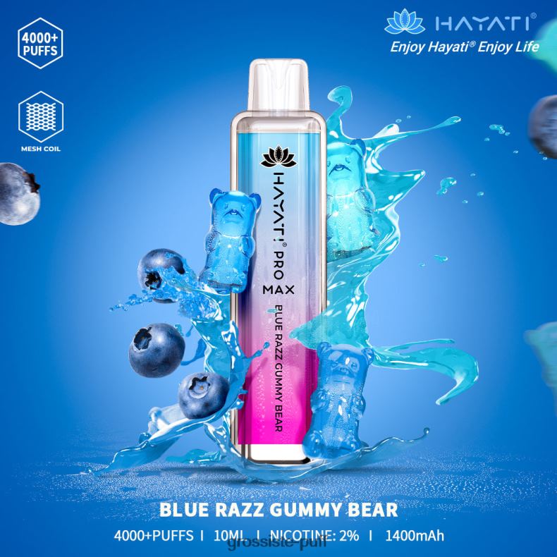 Hayati Pro Max 4000 86Z02185 Blue Razz Gummy Bear