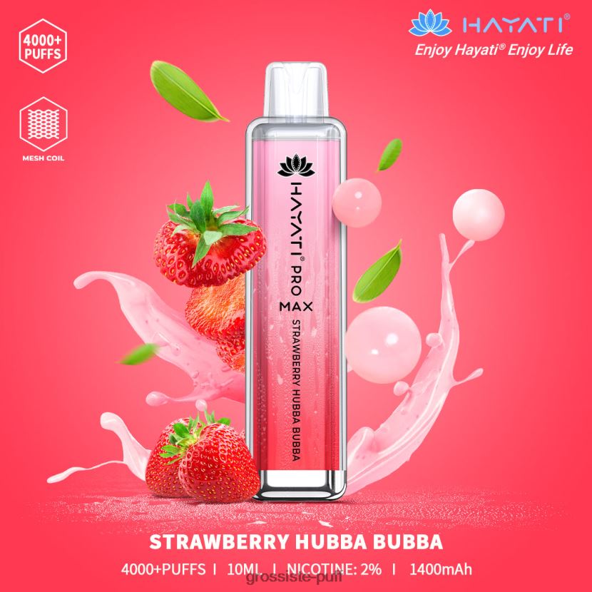 Hayati Pro Max 4000 Strawberry Hubba Bubba 0FPL40194