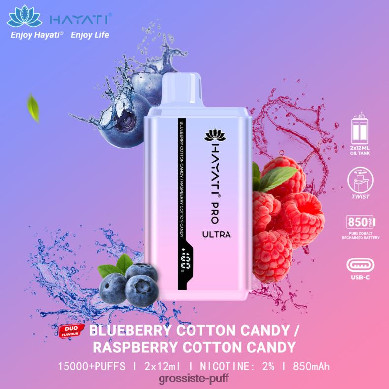 Hayati Pro Ultra 86Z02227 Blueberry Cotton Candy/Raspberry Cotton Candy