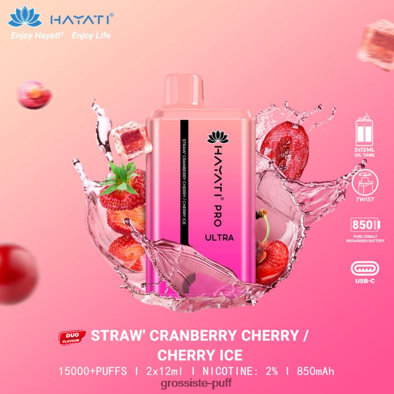 Hayati Pro Ultra 86Z02232 Strawberry Cranberry Cherry-Cherry Ice