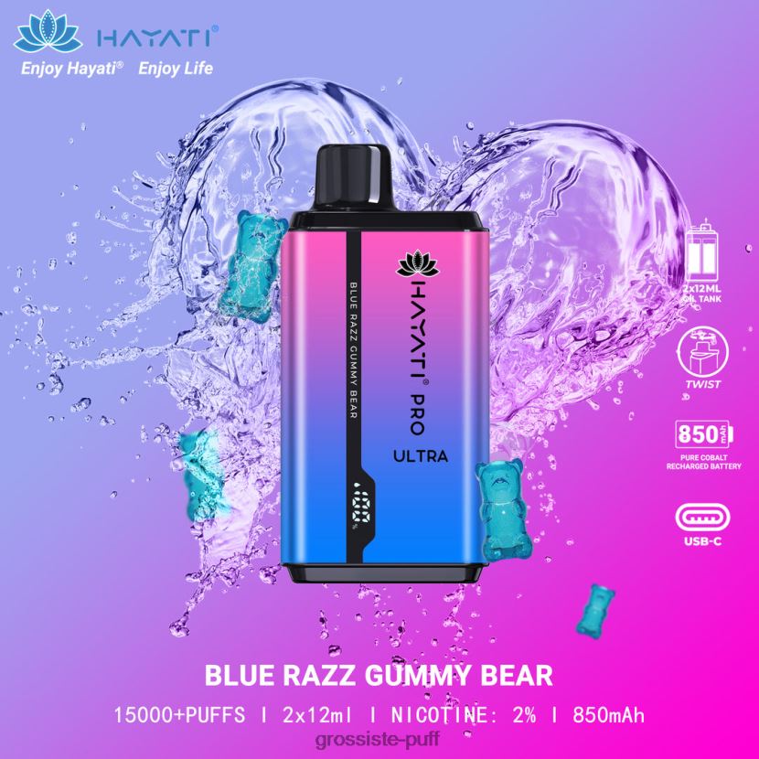 Hayati Pro Ultra Blue Razz Gummy Bear 0FPL40199