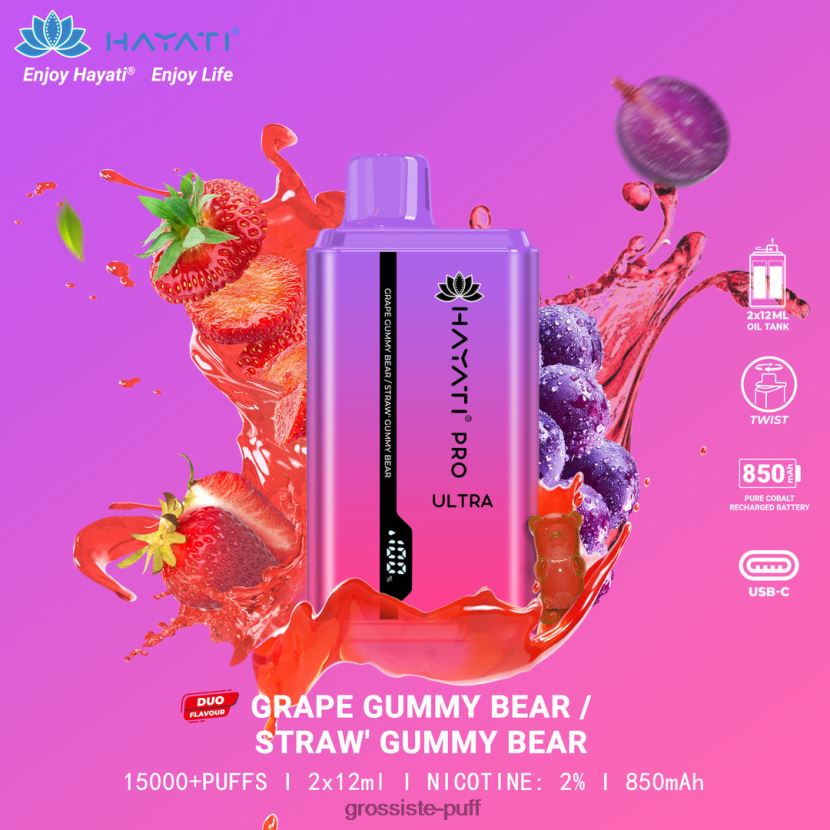 Hayati Pro Ultra Grape Gummy Bear/Strawberry Gummy Bear 0FPL40226