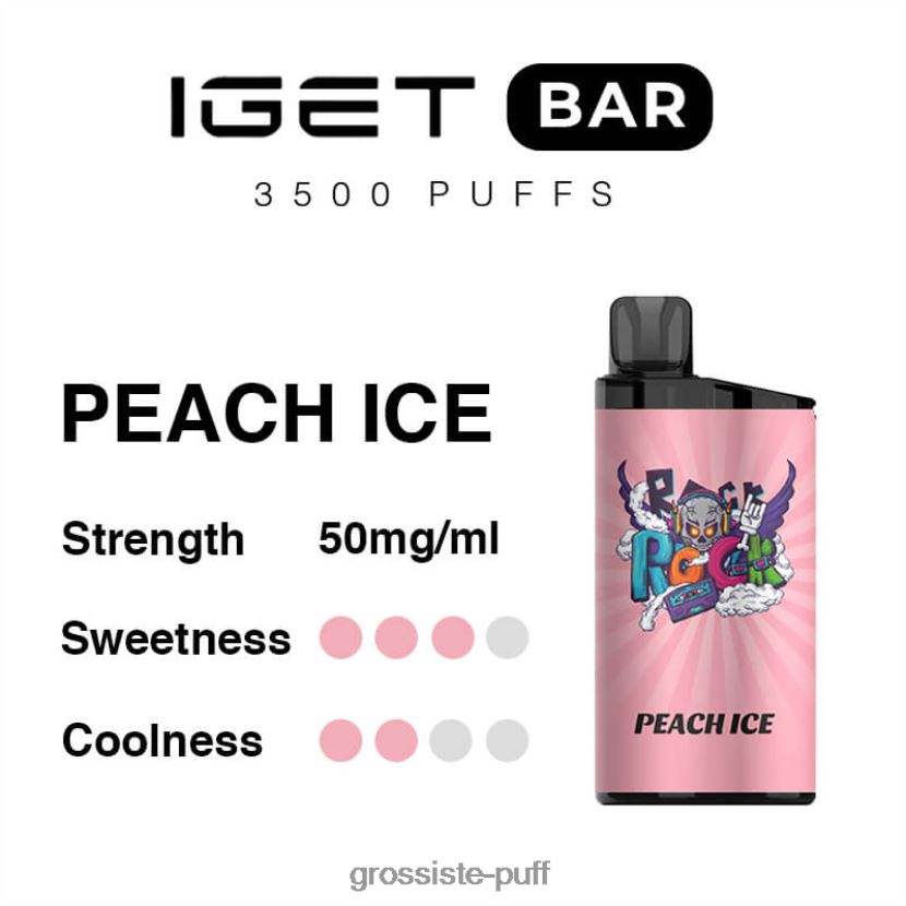 IGET BAR 3500 5% NICOTINE Peach Ice 0FPL4095