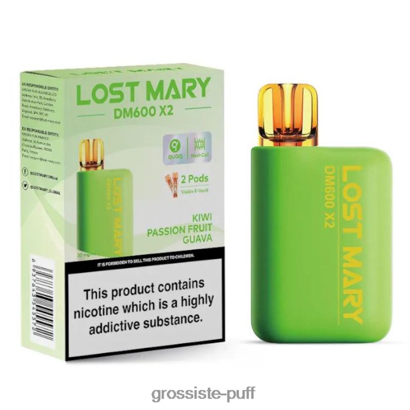 LOST MARY DM600 X2 Kiwi Passion Fruit Guava 0FPL40473