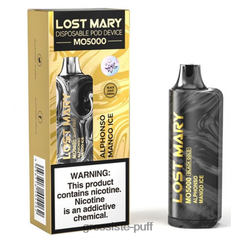 LOST MARY MO5000 Black Gold 10mL Alphonso Mango Ice 0FPL40342