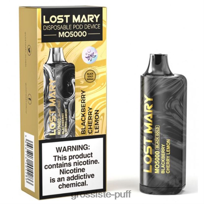 LOST MARY MO5000 Black Gold 10mL Blackberry Cherry Lemon 0FPL40343