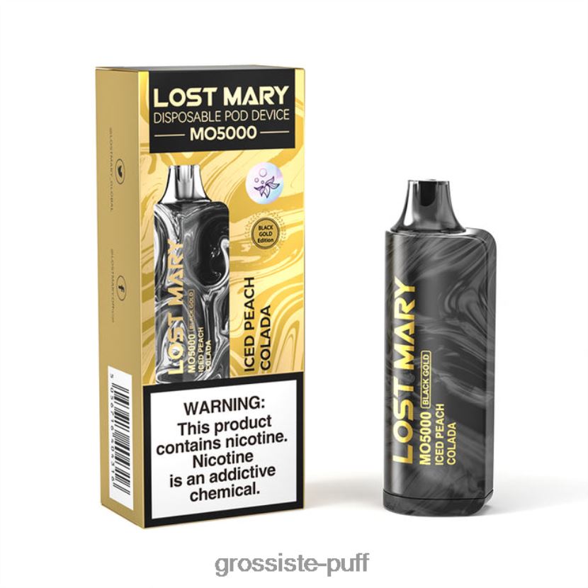 LOST MARY MO5000 Black Gold 10mL Iced Peach Colada 0FPL40345