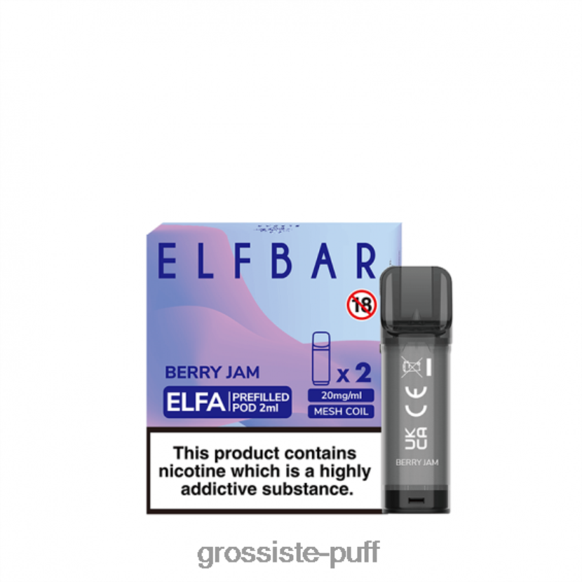 ELFBAR Elfa Pre-Filled Pod - 2ml - 20mg (2 Pack) Berry Jam 0FPL40341