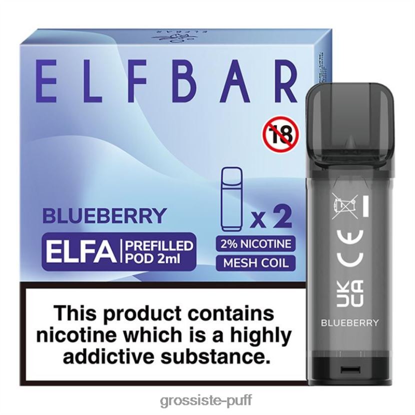 ELFBAR Elfa Pre-Filled Pod - 2ml - 20mg (2 Pack) Blueberry 0FPL40316