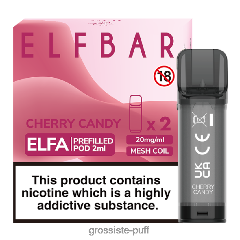 ELFBAR Elfa Pre-Filled Pod - 2ml - 20mg (2 Pack) Cherry Candy 0FPL40338