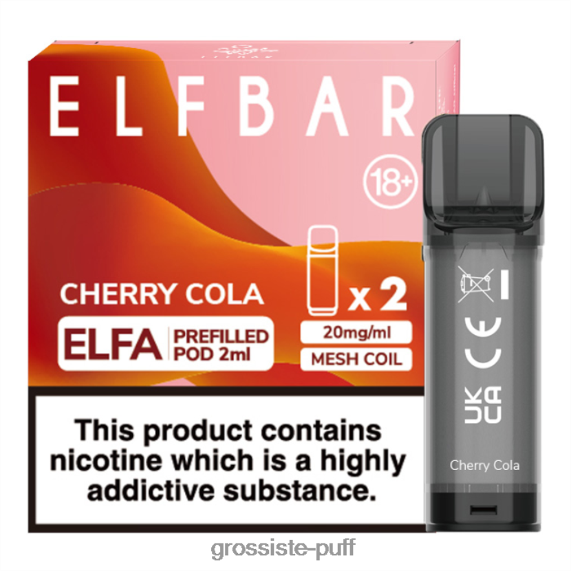 ELFBAR Elfa Pre-Filled Pod - 2ml - 20mg (2 Pack) Cherry Cola 0FPL40322