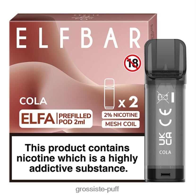 ELFBAR Elfa Pre-Filled Pod - 2ml - 20mg (2 Pack) Cola 0FPL40319