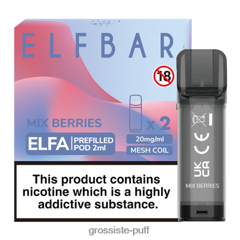 ELFBAR Elfa Pre-Filled Pod - 2ml - 20mg (2 Pack) Mix Berries 0FPL40339