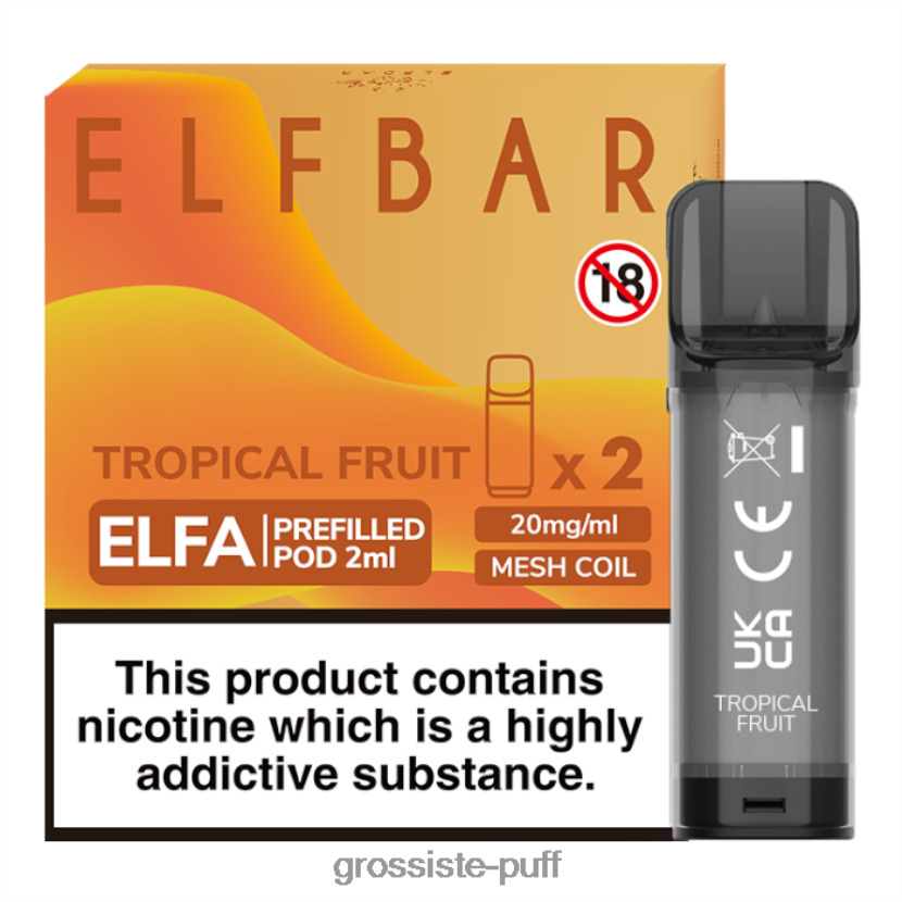 ELFBAR Elfa Pre-Filled Pod - 2ml - 20mg (2 Pack) Tropical Fruit 0FPL40328