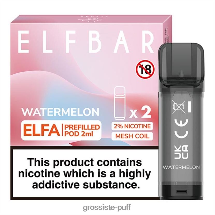 ELFBAR Elfa Pre-Filled Pod - 2ml - 20mg (2 Pack) Watermelon 0FPL40318